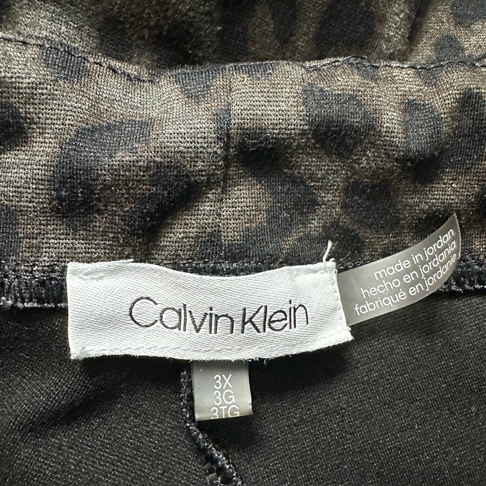Calvin Klein Leopard Print Pant, size 3x